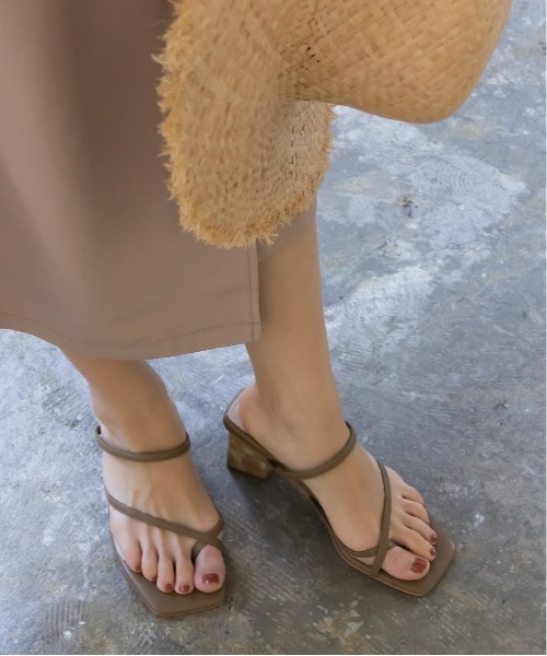 RANDA（ランダ）の「マーブルヒールトングミュールサンダル（サンダル・レディース・ブラック/ブラウン/ミント/クリーム・LL/S/M/L）」の9枚目の写真