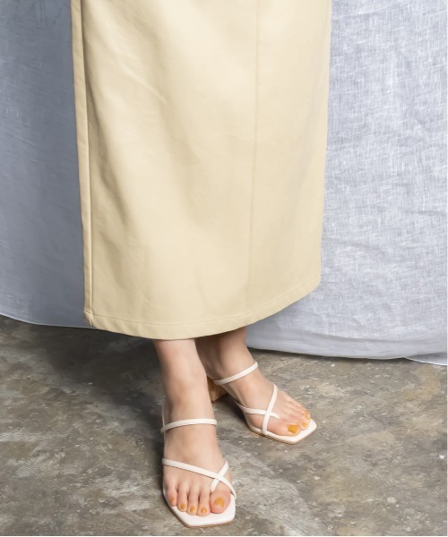 RANDA（ランダ）の「マーブルヒールトングミュールサンダル（サンダル・レディース・ブラック/ブラウン/ミント/クリーム・LL/S/M/L）」の11枚目の写真