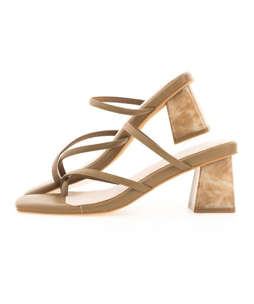 RANDA（ランダ）の「マーブルヒールトングミュールサンダル（サンダル・レディース・ブラック/ブラウン/ミント/クリーム・LL/S/M/L）」の14枚目の写真