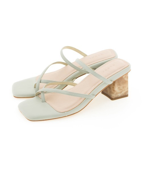 RANDA（ランダ）の「マーブルヒールトングミュールサンダル（サンダル・レディース・ブラック/ブラウン/ミント/クリーム・LL/S/M/L）」の18枚目の写真