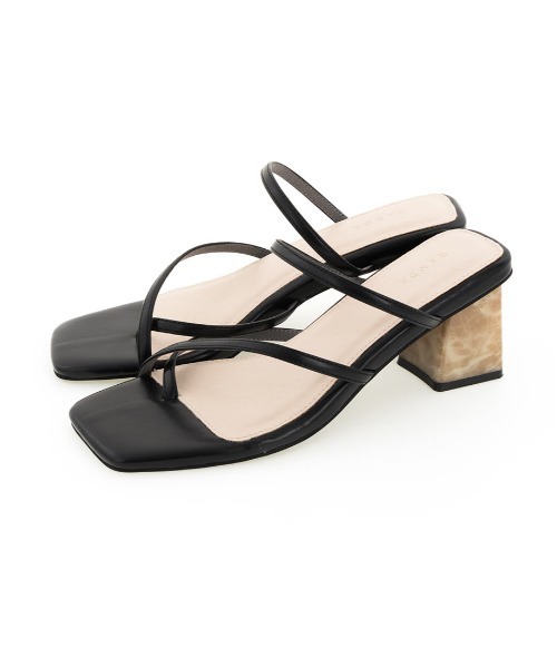 RANDA（ランダ）の「マーブルヒールトングミュールサンダル（サンダル・レディース・ブラック/ブラウン/ミント/クリーム・LL/S/M/L）」の19枚目の写真