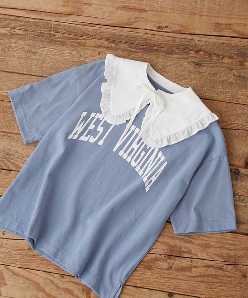CIAOPANIC TYPY（チャオパニックティピー）の「【ZOZOTOWN限定】WESTVERGINIAカレッジロゴTee（Tシャツ/カットソー・キッズ・チャコールグレー/ネイビー/グレー/サックスブルー/ホワイト系その他・SMALL/MEDIUM/LARGE/X-LARGE/XX-LARGE）」の5枚目の写真