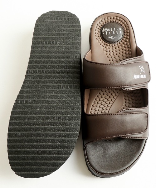 Arnold Palmer（アーノルドパーマー）の「AP2本ベルトオフィスサンダル（サンダル・メンズ・ブラック/ダークブラウン・M/L/S/LL）」の6枚目の写真