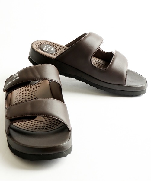 Arnold Palmer（アーノルドパーマー）の「AP2本ベルトオフィスサンダル（サンダル・メンズ・ブラック/ダークブラウン・M/L/S/LL）」の7枚目の写真