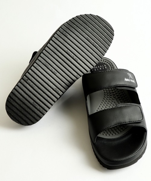 Arnold Palmer（アーノルドパーマー）の「AP2本ベルトオフィスサンダル（サンダル・メンズ・ブラック/ダークブラウン・M/L/S/LL）」の3枚目の写真