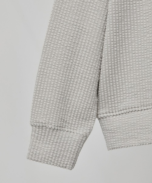 Loungewear tokyo(ラウンジウェアトウキョウ)の「【ラウンジウェアセットアップ】リラックス カットサッカー地 ジップアップパーカー×イージーショートパンツ ワンマイルウェア(ルームウェア/パジャマ・メンズ・ブラック/ネイビー/ホワイト系その他/グレー系その他/ホワイト系その他2・M/L/XL)」の13枚目の写真