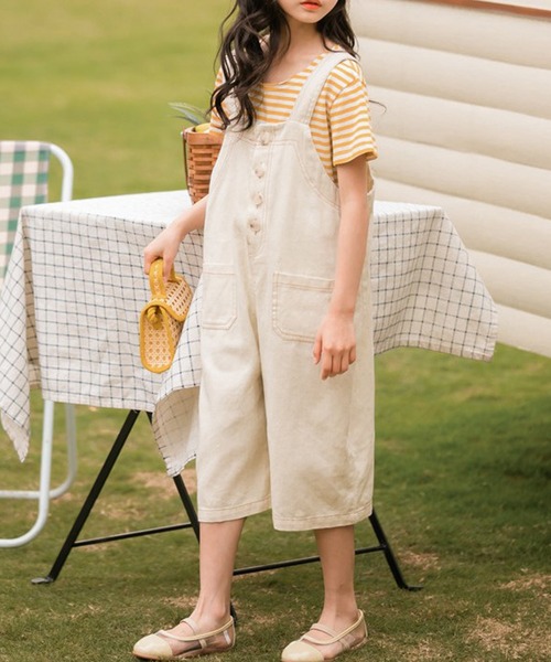 Ulysses(ユリシス)の「Tシャツ+サロペットセット(サロペット/オーバーオール・キッズ・ベージュ・110/120/130)」の6枚目の写真
