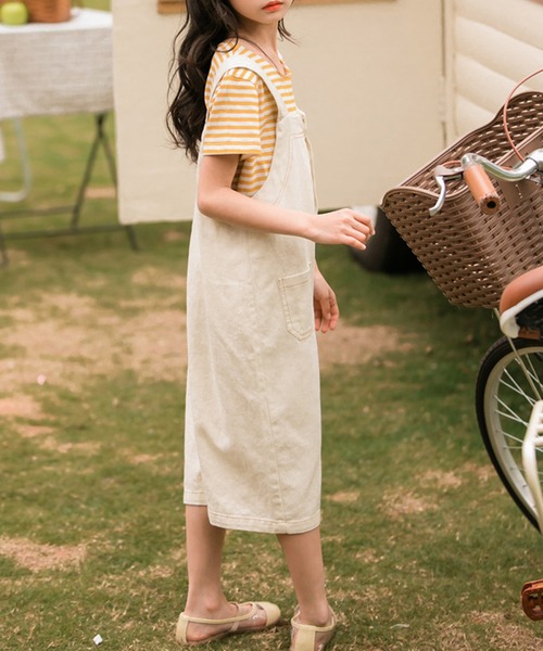 Ulysses(ユリシス)の「Tシャツ+サロペットセット(サロペット/オーバーオール・キッズ・ベージュ・110/120/130)」の7枚目の写真