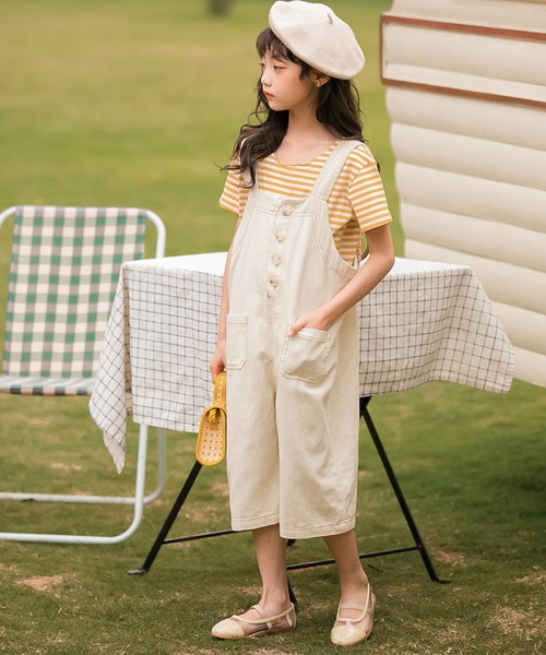 Ulysses(ユリシス)の「Tシャツ+サロペットセット(サロペット/オーバーオール・キッズ・ベージュ・110/120/130)」の5枚目の写真