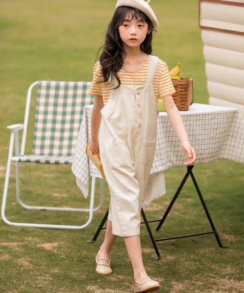 Ulysses(ユリシス)の「Tシャツ+サロペットセット(サロペット/オーバーオール・キッズ・ベージュ・110/120/130)」の3枚目の写真