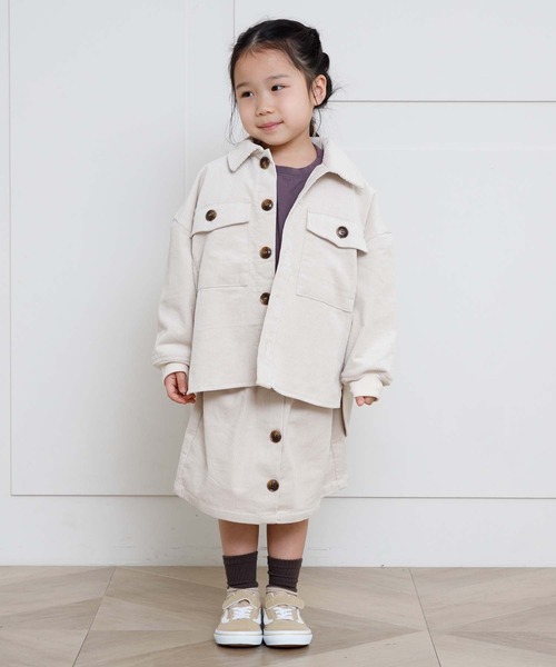 MAKE YOUR DAY（メイクユアデイ）の「コールテンCPOジャケット■80～140cm（その他アウター・キッズ・アイボリー/ベージュ・90/100/110/120/80/130/140）」の5枚目の写真