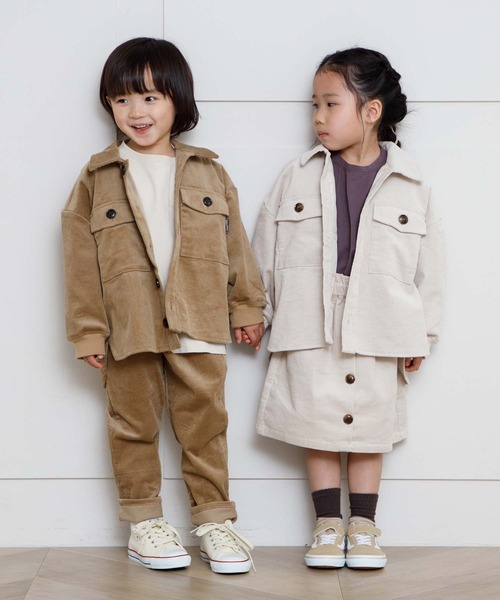 MAKE YOUR DAY（メイクユアデイ）の「コールテンCPOジャケット■80～140cm（その他アウター・キッズ・アイボリー/ベージュ・90/100/110/120/80/130/140）」の9枚目の写真