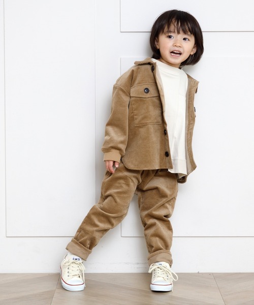 MAKE YOUR DAY（メイクユアデイ）の「コールテンCPOジャケット■80～140cm（その他アウター・キッズ・アイボリー/ベージュ・90/100/110/120/80/130/140）」の3枚目の写真