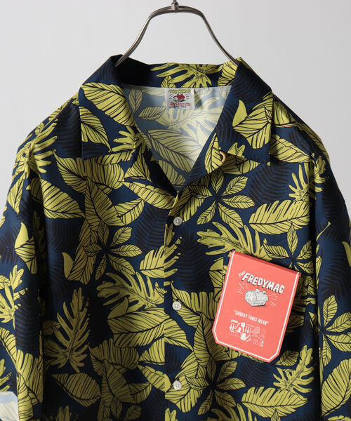 FREDY MAC（フレディーマック）の「【FREDYMAC ”SUNDAY TOOLS WEAR”】リーフ柄プリントシャツ（シャツ/ブラウス・メンズ・グリーン系その他7/ブルー系その他7/レッド系その他7・MEDIUM/LARGE）」の4枚目の写真