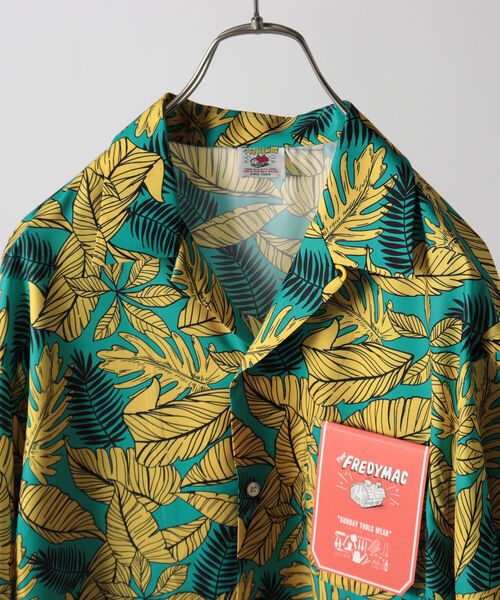 FREDY MAC（フレディーマック）の「【FREDYMAC ”SUNDAY TOOLS WEAR”】リーフ柄プリントシャツ（シャツ/ブラウス・メンズ・グリーン系その他7/ブルー系その他7/レッド系その他7・MEDIUM/LARGE）」の12枚目の写真