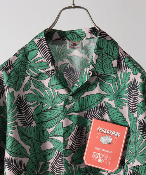 FREDY MAC（フレディーマック）の「【FREDYMAC ”SUNDAY TOOLS WEAR”】リーフ柄プリントシャツ（シャツ/ブラウス・メンズ・グリーン系その他7/ブルー系その他7/レッド系その他7・MEDIUM/LARGE）」の10枚目の写真