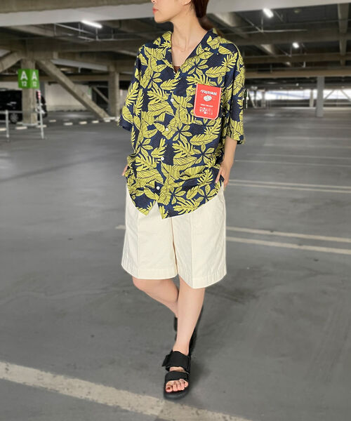 FREDY MAC（フレディーマック）の「【FREDYMAC ”SUNDAY TOOLS WEAR”】リーフ柄プリントシャツ（シャツ/ブラウス・メンズ・グリーン系その他7/ブルー系その他7/レッド系その他7・MEDIUM/LARGE）」の7枚目の写真