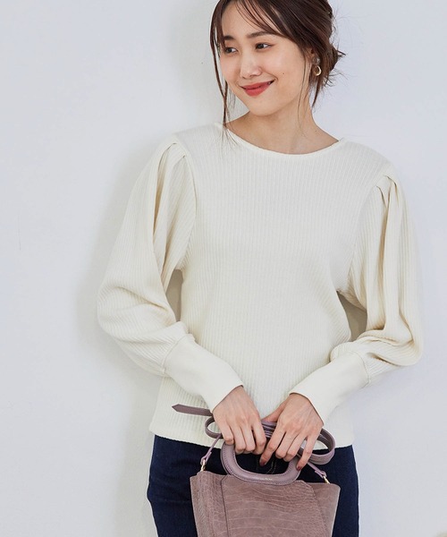 ROPE' PICNIC（ロペピクニック）の「【2WAY】カットテレコカーディガン（カーディガン/ボレロ・レディース・ブラック/キナリ/イエロー・38）」の2枚目の写真