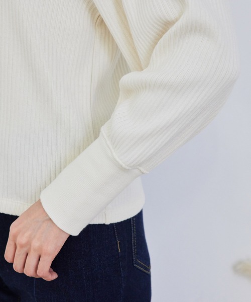 ROPE' PICNIC（ロペピクニック）の「【2WAY】カットテレコカーディガン（カーディガン/ボレロ・レディース・ブラック/キナリ/イエロー・38）」の13枚目の写真