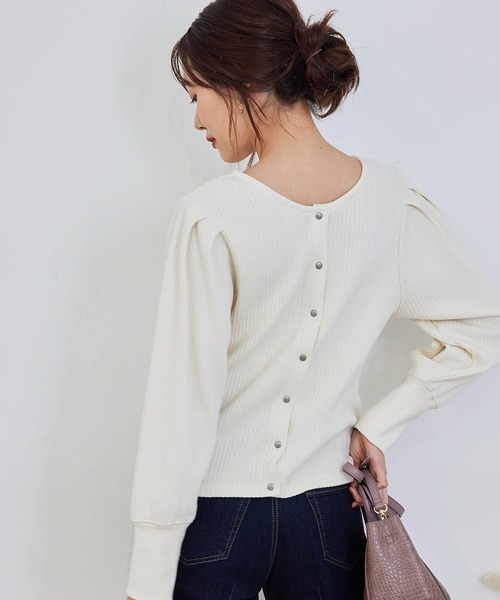 ROPE' PICNIC（ロペピクニック）の「【2WAY】カットテレコカーディガン（カーディガン/ボレロ・レディース・ブラック/キナリ/イエロー・38）」の9枚目の写真