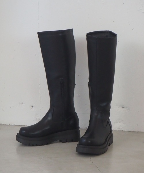 tiptop（ティップトップ）の「ボリュームソールロングブーツ（ブーツ・レディース・ブラック/ブラウン・M/L）」の8枚目の写真