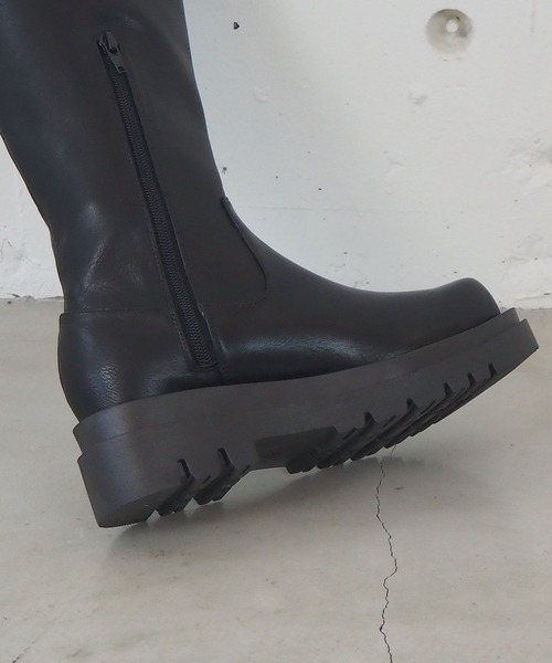 tiptop（ティップトップ）の「ボリュームソールロングブーツ（ブーツ・レディース・ブラック/ブラウン・M/L）」の10枚目の写真