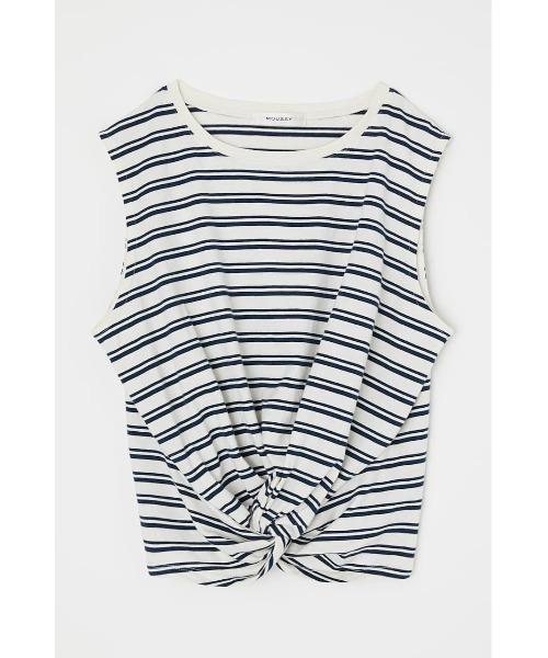 MOUSSY(マウジー)の「FRONT TWIST CROPPED トップス(タンクトップ・レディース・ブラック/ホワイト系その他/グリーン系その他/オレンジ・FREE)」の14枚目の写真