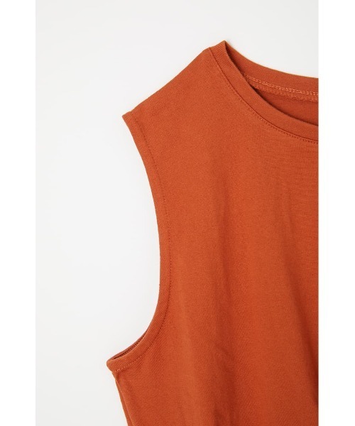 MOUSSY(マウジー)の「FRONT TWIST CROPPED トップス(タンクトップ・レディース・ブラック/ホワイト系その他/グリーン系その他/オレンジ・FREE)」の8枚目の写真