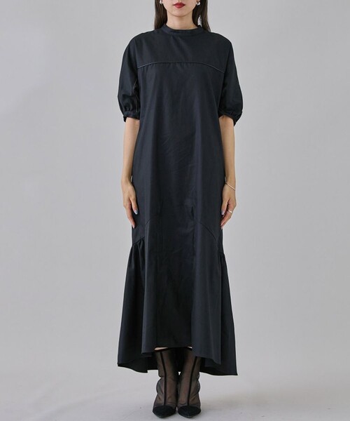 city（シティ）の「【CITY】コットンツイルギャザーフレアワンピース（ワンピース・レディース・ブラック/ベージュ/グレー・1/2）」の5枚目の写真