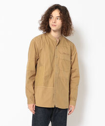 AVIREX | マテリアル パッチワーク バンドカラー シャツ / LONG SLEEVE MATERIAL PATCHWORK BAND COLOR SHIRT / アヴィレックス / AVIREX(シャツ/ブラウス)