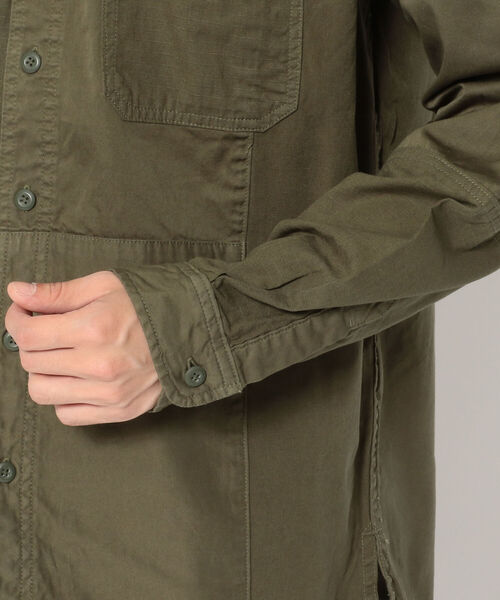 AVIREX（アヴィレックス）の「マテリアル パッチワーク バンドカラー シャツ / LONG SLEEVE MATERIAL PATCHWORK BAND COLLAR SHIRT / アヴィレックス / AVIREX（シャツ/ブラウス・メンズ・カーキ/オリーブ/ネイビー・X-LARGE/MEDIUM/XX-LARGE/LARGE）」の7枚目の写真