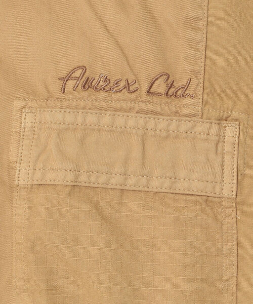 AVIREX（アヴィレックス）の「マテリアル パッチワーク バンドカラー シャツ / LONG SLEEVE MATERIAL PATCHWORK BAND COLLAR SHIRT / アヴィレックス / AVIREX（シャツ/ブラウス・メンズ・カーキ/オリーブ/ネイビー・X-LARGE/MEDIUM/XX-LARGE/LARGE）」の13枚目の写真