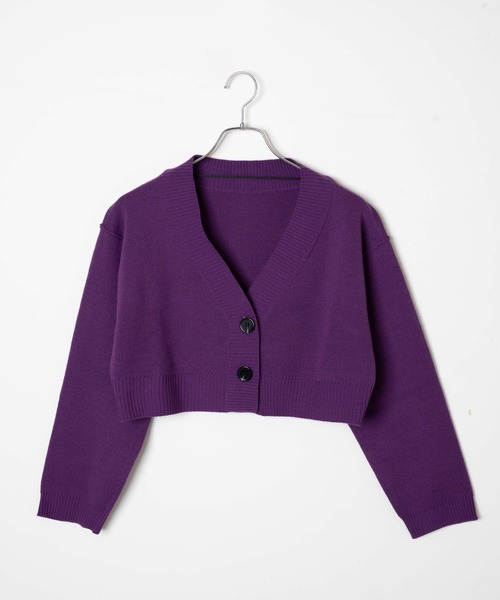 DuKKah（デュカ）の「Dukkah/【低身長向け】Vネックショートカーディガン（カーディガン/ボレロ・レディース・オレンジ系その他/ホワイト系その他/グリーン/ブラック/その他2/その他1/マルチ/レインボー/その他3/ブルー系その他5/ピンク/グリーン系その他/アニマル/レッド系その他/イエロー/アイボリー/パープル・X-SMALL）」の20枚目の写真