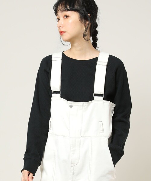 FREAK'S STORE（フリークスストア）の「ワッフルプルオーバー（Tシャツ/カットソー・レディース・ナチュラル/レンガ/その他13/オフホワイト/ブラック・ﾌﾘ-）」の8枚目の写真