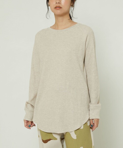 FREAK'S STORE（フリークスストア）の「ワッフルプルオーバー（Tシャツ/カットソー・レディース・ナチュラル/レンガ/その他13/オフホワイト/ブラック・ﾌﾘ-）」の15枚目の写真