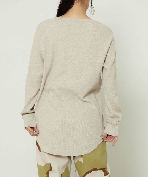 FREAK'S STORE（フリークスストア）の「ワッフルプルオーバー（Tシャツ/カットソー・レディース・ナチュラル/レンガ/その他13/オフホワイト/ブラック・ﾌﾘ-）」の17枚目の写真