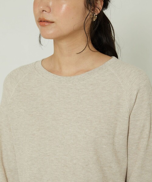 FREAK'S STORE（フリークスストア）の「ワッフルプルオーバー（Tシャツ/カットソー・レディース・ナチュラル/レンガ/その他13/オフホワイト/ブラック・ﾌﾘ-）」の18枚目の写真