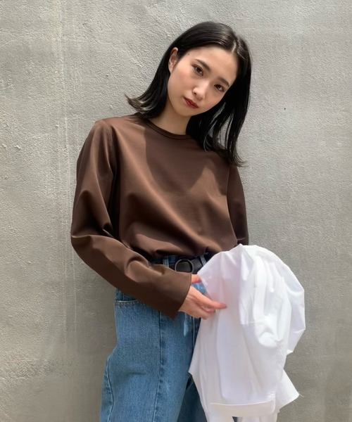 So_lemn（ソレム）の「【So_lemn/ソレム】袖スリットロンT（Tシャツ/カットソー・レディース・ブラウン/オフホワイト/グリーン・FREE）」の22枚目の写真