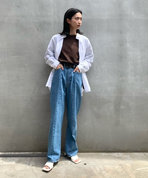 So_lemn（ソレム）の「【So_lemn/ソレム】袖スリットロンT（Tシャツ/カットソー・レディース・ブラウン/オフホワイト/グリーン・FREE）」の14枚目の写真