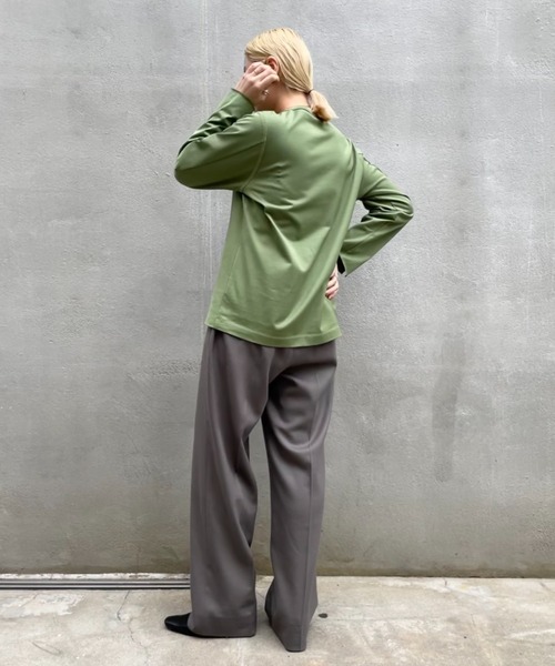 So_lemn（ソレム）の「【So_lemn/ソレム】袖スリットロンT（Tシャツ/カットソー・レディース・ブラウン/オフホワイト/グリーン・FREE）」の8枚目の写真