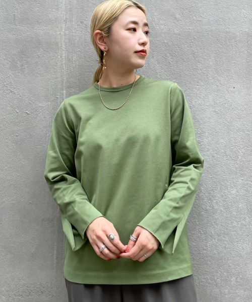 So_lemn（ソレム）の「【So_lemn/ソレム】袖スリットロンT（Tシャツ/カットソー・レディース・ブラウン/オフホワイト/グリーン・FREE）」の16枚目の写真