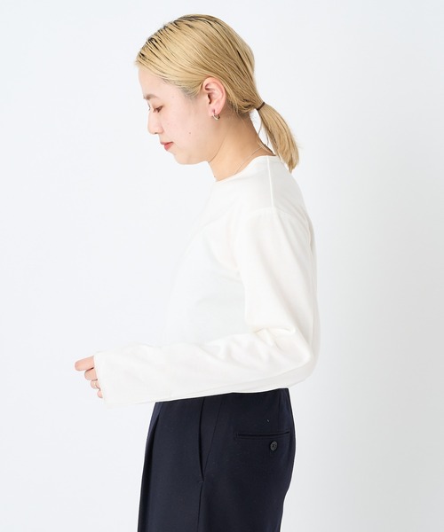 So_lemn（ソレム）の「【So_lemn/ソレム】袖スリットロンT（Tシャツ/カットソー・レディース・ブラウン/オフホワイト/グリーン・FREE）」の13枚目の写真