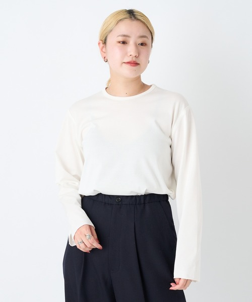 So_lemn（ソレム）の「【So_lemn/ソレム】袖スリットロンT（Tシャツ/カットソー・レディース・ブラウン/オフホワイト/グリーン・FREE）」の5枚目の写真