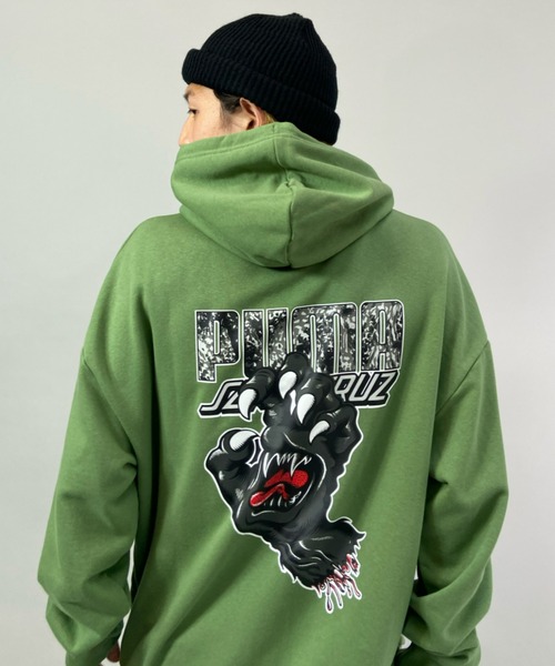 PUMA（プーマ）の「PUMA/プーマ×SANTACRUZ コラボモデル ルーズシルエット　プリントパーカー 532240（パーカー・メンズ・ブラック/グレー/カーキ・M/L/XL）」の6枚目の写真