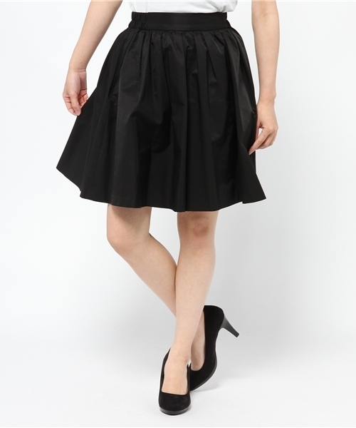 Tiara（ティアラ）の「タフタボリュームギャザースカート（スカート・レディース・ブラック/グレー/ベージュ/ブルー/ホワイト・2/3）」の3枚目の写真