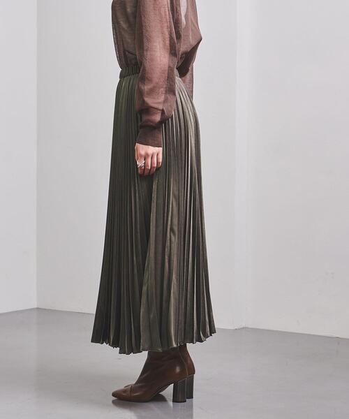 UNITED ARROWS（ユナイテッドアローズ）の「＜UNITED ARROWS＞ POWDERY/STN アコーディオンプリーツ スカート Ｗ（スカート・レディース・ライトグレー/ピンク/モカ・38/36）」の5枚目の写真