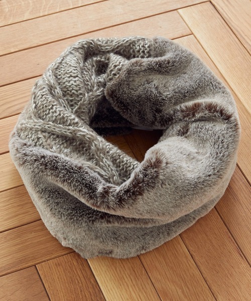 モモンガ様【新品】Gushlow＆Cole ムートンファー×ニット スヌード モモンガ様【新品】Gushlow＆Cole ムートンファー×ニット スヌード