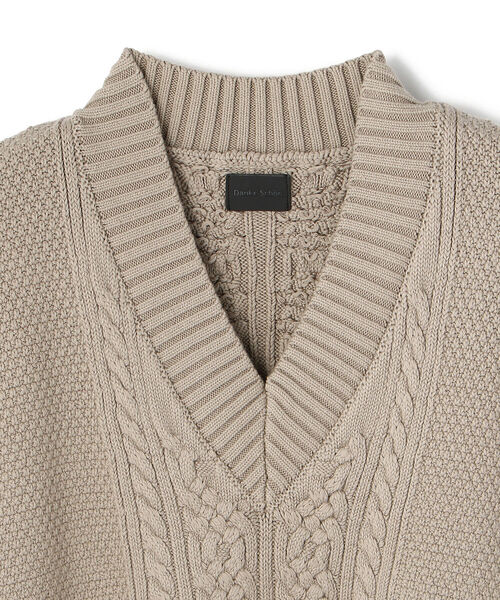 DANKE SCHON（ダンケシェーン）の「DankeSchon/ダンケシェーン/ジップアップニットベスト（ベスト・メンズ・ブラック/ホワイト/カーキ・FREE）」の19枚目の写真