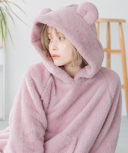 Dita（ディータ）の「ぷっくり耳付き。もこもこくま耳パーカー