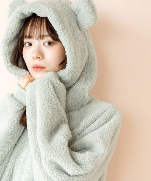 フモフモさん Mサイズ ギャザーたっぷりくまちゃんワンピース フモフモさん Mサイズ ギャザーたっぷりくまちゃんワンピース フモフモ